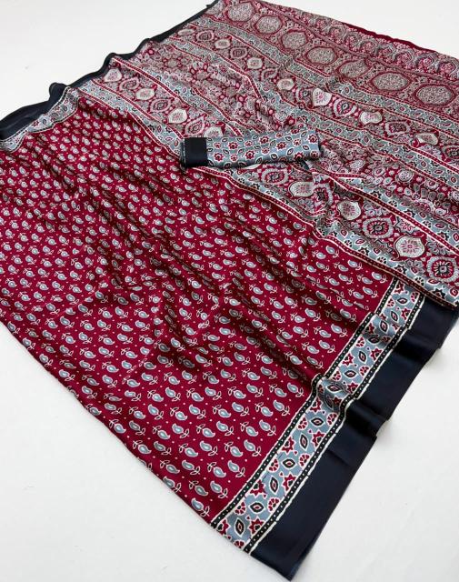 Rajtex Pure Ajrakh 037 Cheap saree wholesaler in Hyderabad